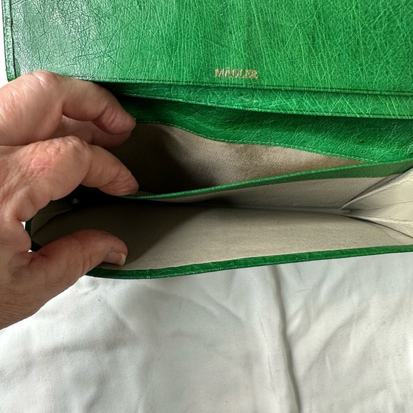 Madler green ostrich leather wallet. Great condition. Super soft. - Picture 5 of 7